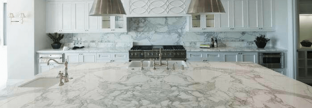Calacutta Marble Kitchen and Backsplash | Reflections Granite & Marble