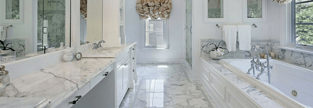Calcutta Marble Bathroom | Reflections Granite & Marble