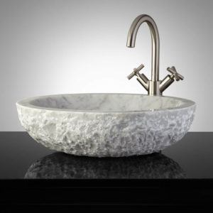 Chiseled Stone Vessle Sink | Reflections Granite & Marble