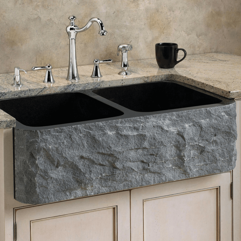 Granite Farmhouse Sink With Chiseled Apron | Reflections Granite & Marble