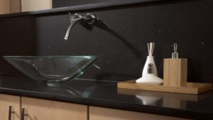 Starlight Bathroom with Backsplash - Eco by Cosentino | Reflections Granite & Marble