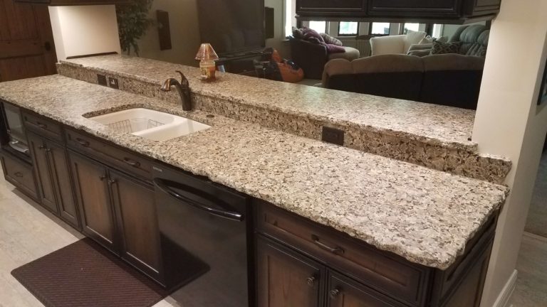 Beige Butterfly Granite with Chiseled Edge | Reflections Granite