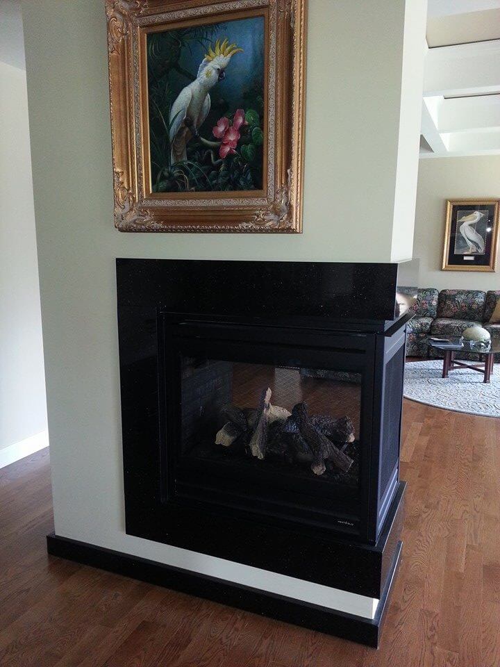 Black Granite Fireplace Surround 1 | Reflections Granite & Marble